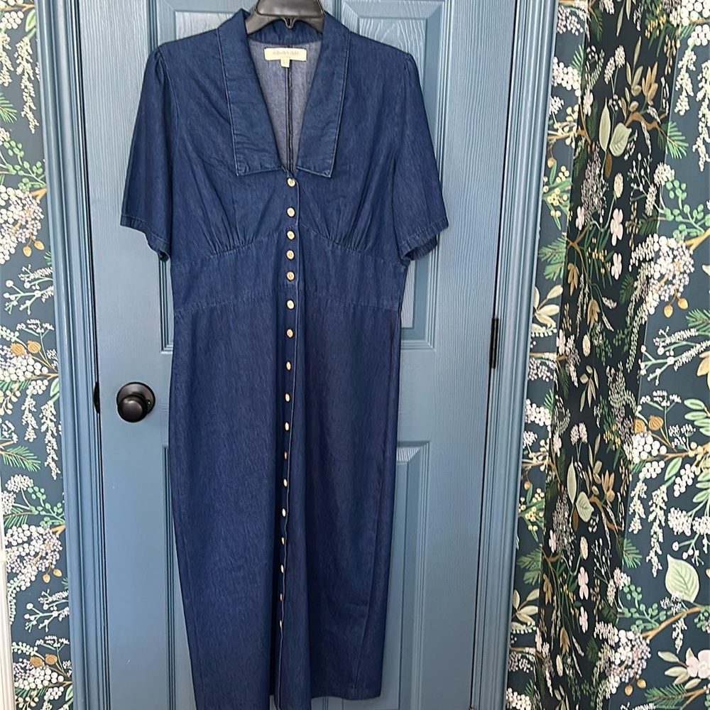 Nobody’s Child Blue Midi Sheath Dress size 10